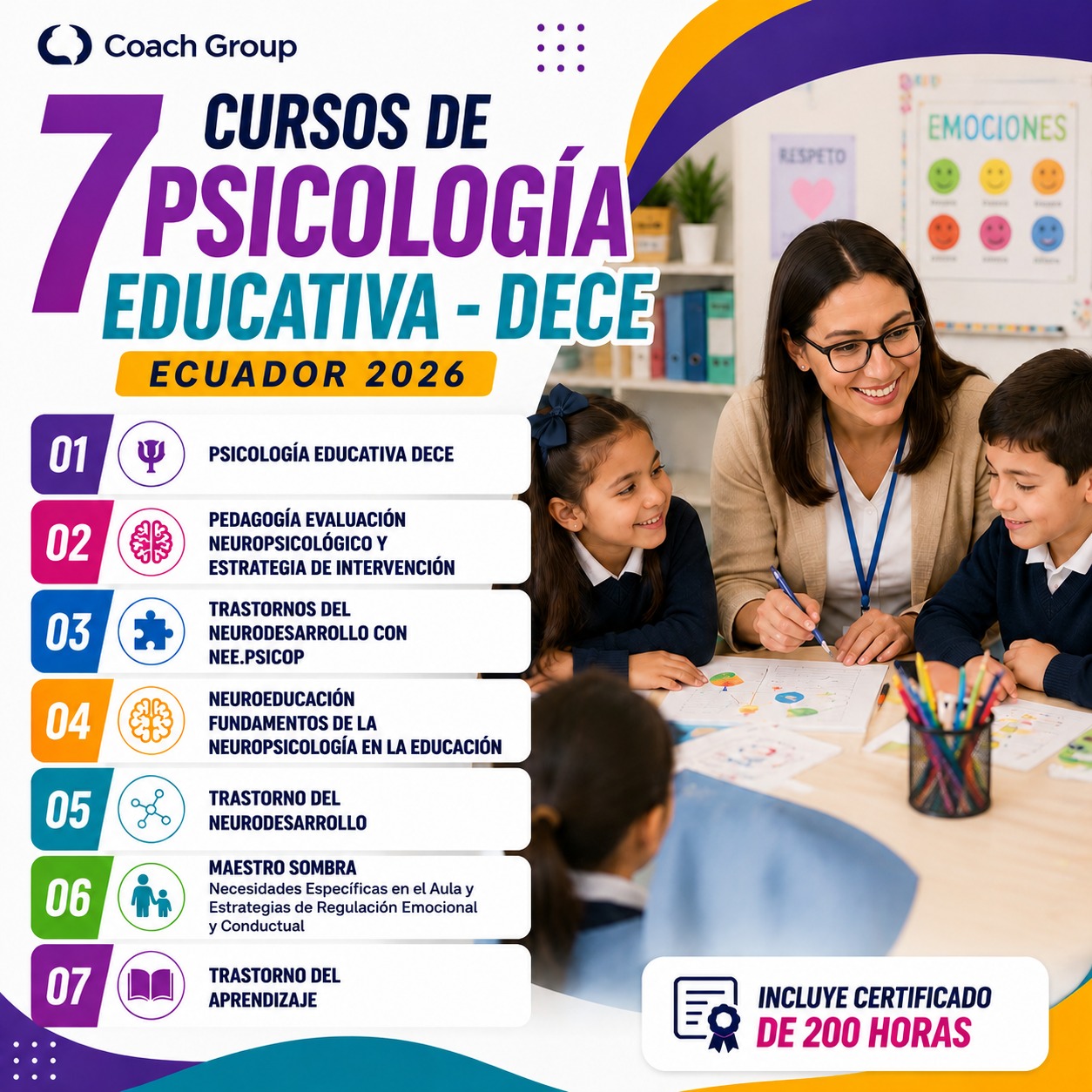 7 CURSOS DE PSICOLOGÍA EDUCATIVA - DECE